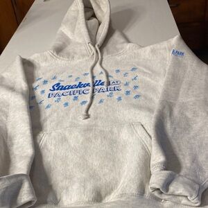 MV Sport Light Gray Hoodie with Blue Graphic
